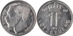 World Coins - Coin, Luxembourg, Jean, Franc, 1990, , Nickel plated steel, KM:63