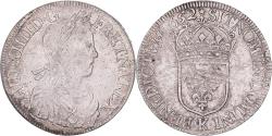 World Coins - France, Louis XIV, Ecu, Écu à la mèche longue, 1652, Bordeaux, Silver