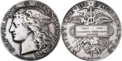 World Coins - France, Medal, Concours Régional Agricole, Rouen, 1884, Silver, Ponscarme