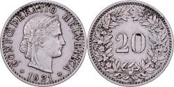 World Coins - Switzerland, 20 Rappen, 1921, Bern, Nickel, , KM:29