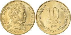 World Coins - Coin, Chile, 10 Pesos, 1999, Santiago, , Aluminum-Bronze, KM:228.2