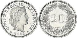 World Coins - Switzerland, 20 Rappen, 2003, Nickel,