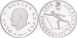 World Coins - Norway, Olav V, 100 Kroner, 1994, Kongsberg, Silver, , KM:433
