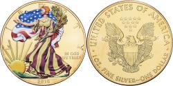 Us Coins - United States, 1 Dollar, 1 Oz, Silver Eagle, 2016, Philadelphia, Vermeil