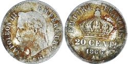 World Coins - Coin, France, Napoleon III, Napoléon III, 20 Centimes, 1866, Paris,