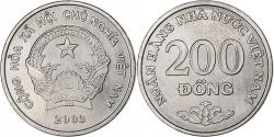 World Coins - Vietnam, SOCIALIST REPUBLIC, 200 Dông, 2003, Vantaa, Nickel Clad Steel