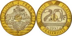World Coins - Coin, France, Mont Saint Michel, 20 Francs, 1997, Paris,
