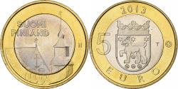 World Coins - Finland, 5 Euro, Church of St. Lawrence, 2013, Vantaa, Bi-Metallic,