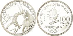 World Coins - Coin, France, Free-style skier, 100 Francs, 1990, BE, , Silver, KM:983