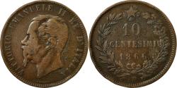 World Coins - Coin, Italy, Vittorio Emanuele II, 10 Centesimi, 1866, Birmingham,