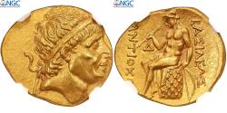 Ancient Coins - Seleukid Kingdom, Antiochus I Soter, Stater, 276-261 BC, Ai-Khanoum, Gold, NGC