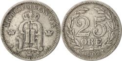 World Coins - Coin, Sweden, Oscar II, 25 Öre, 1902, , Silver, KM:739