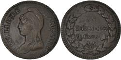 World Coins - Coin, France, Dupré, Decime, AN 8, Metz, , Bronze, KM:644.2