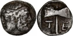 Ancient Coins - Troas, Obol, ca. 450-387 BC, Tenedos, Silver, , SNG-Cop:509, HGC:6-387