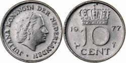 World Coins - Netherlands, Juliana, 10 Cents, 1977, Nickel, , KM:182