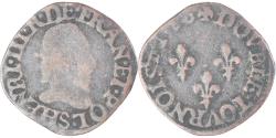 World Coins - Coin, France, Henri III, Double Tournois, 1586?, Troyes, , Copper