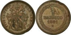 World Coins - Coin, ITALIAN STATES, PAPAL STATES, Pius IX, Mezzo (1/2) Baiocco, 1851, Rome