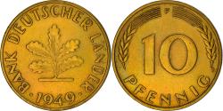 World Coins - Coin, GERMANY - FEDERAL REPUBLIC, 10 Pfennig, 1949, Stuttgart, , Brass