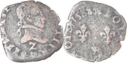 World Coins - Coin, France, Henri III, Double Tournois, 1588, Grenoble, , Copper