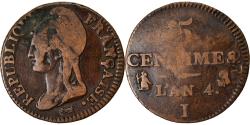 World Coins - Coin, France, Dupré, 5 Centimes, AN 4, Limoges, Coins choqués,