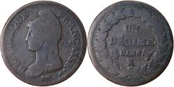 World Coins - Coin, France, Decime, AN 8, Bordeaux, , Bronze, Gadoury:187a
