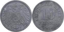 World Coins - Germany, Wilhelm II, 10 Pfennig, 1918, Zinc, , KM:26