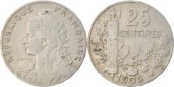 World Coins - Coin, France, Patey, 25 Centimes, 1905, , Nickel, KM:856, Gadoury:364
