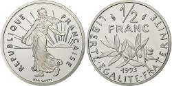 World Coins - France, 1/2 Franc, Semeuse, 1993, Proof, Nickel, , Gadoury:429a