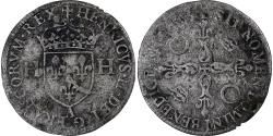World Coins - France, Henri II, Douzain du Moulin, 1555, Paris, Silver,