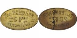 World Coins - France, Épicerie Paul Pambrun, Clichy, 20 Francs, n.d., , Brass