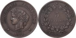 World Coins - Coin, France, Cérès, 5 Centimes, 1871, Bordeaux, , Bronze, KM:821.2