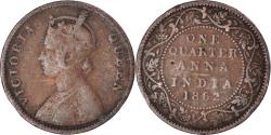 World Coins - Coin, India, 1/4 Anna, 1862