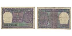 World Coins - Banknote, India, 1 Rupee, 1966-1980, KM:77r, G(4-6)