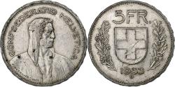 World Coins - Switzerland, 5 Francs, Herdsman, 1933, Bern, Silver, , KM:40
