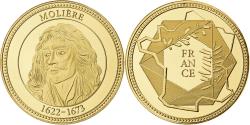 World Coins - France, Medal, Molière, Copper Gilt,
