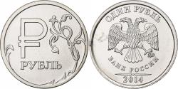 World Coins - Russia, Rouble, 2014, Moscow, Nickel plated steel,