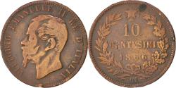 World Coins - Coin, Italy, Vittorio Emanuele II, 10 Centesimi, 1866, Strasbourg,