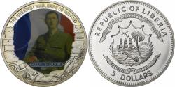 World Coins - Liberia, 5 Dollars, The greatest warlords of History, 2009, Proof, Colorized
