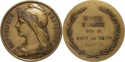 World Coins - France, Medal, Ville de Vorey-sur-Arzon, Gilt Bronze,