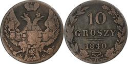 World Coins - Poland, Nicholas I, 10 Groszy, 1840, Warsaw, Billon, , KM:113a