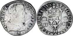 World Coins - Coin, France, Henri II, Teston à la tête nue, 1559, La Rochelle,