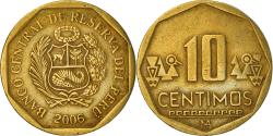 World Coins - Coin, Peru, 10 Centimos, 2006, Lima, , Brass, KM:305.4