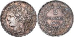 World Coins - France, 2 Francs, Cérès, 1871, Bordeaux, Silver, , Gadoury:529