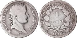 World Coins - Coin, France, Napoléon I, Franc, 1808, Nantes, , Silver, KM:682.12