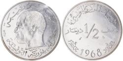 World Coins - Coin, Tunisia, 1/2 Dinar, 1968, Paris, ESSAI, , Nickel, KM:E32