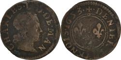 World Coins - Coin, France, Ardennes, Charles II, Denier Tournois, 1653, Charleville