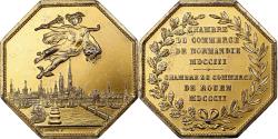 World Coins - France, Token, Chambre de Commerce de Rouen, 1802, Vermeil, Lecomte,