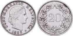 World Coins - Switzerland, 20 Rappen, 1938, Bern, Nickel, , KM:29