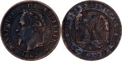 World Coins - Coin, France, 2 Centimes, 1862, Bordeaux, , Bronze, KM:796.6