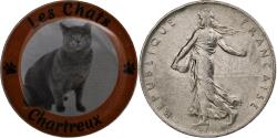 World Coins - France, Token, Les Chats - Chartreux, Nickel,